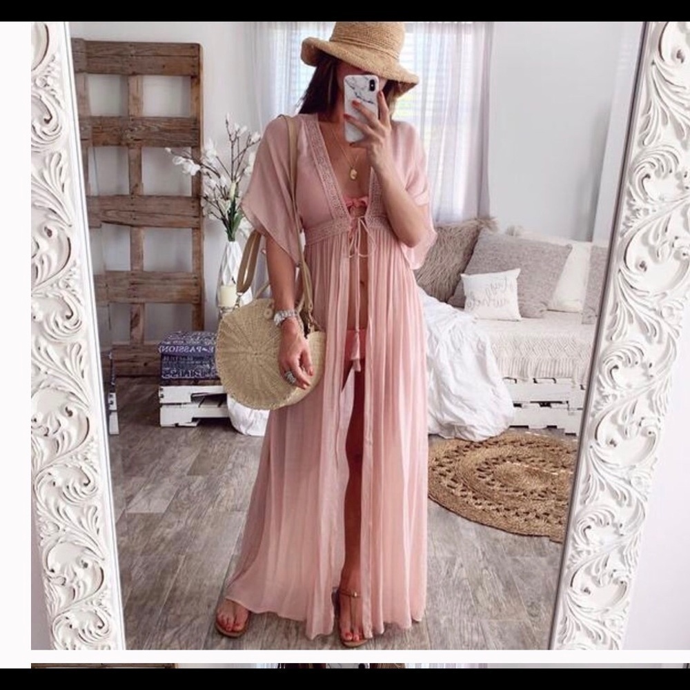 Sheer PINK BIKINI COVERUPS - Picture 1 of 4